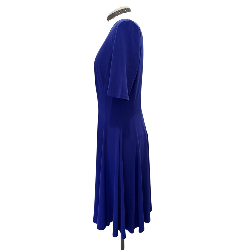 Jessica Howard Womens Royal Blue Fit and Flare Pocket Dress Gold Zipper‎ Size 8 - Picture 4 of 10